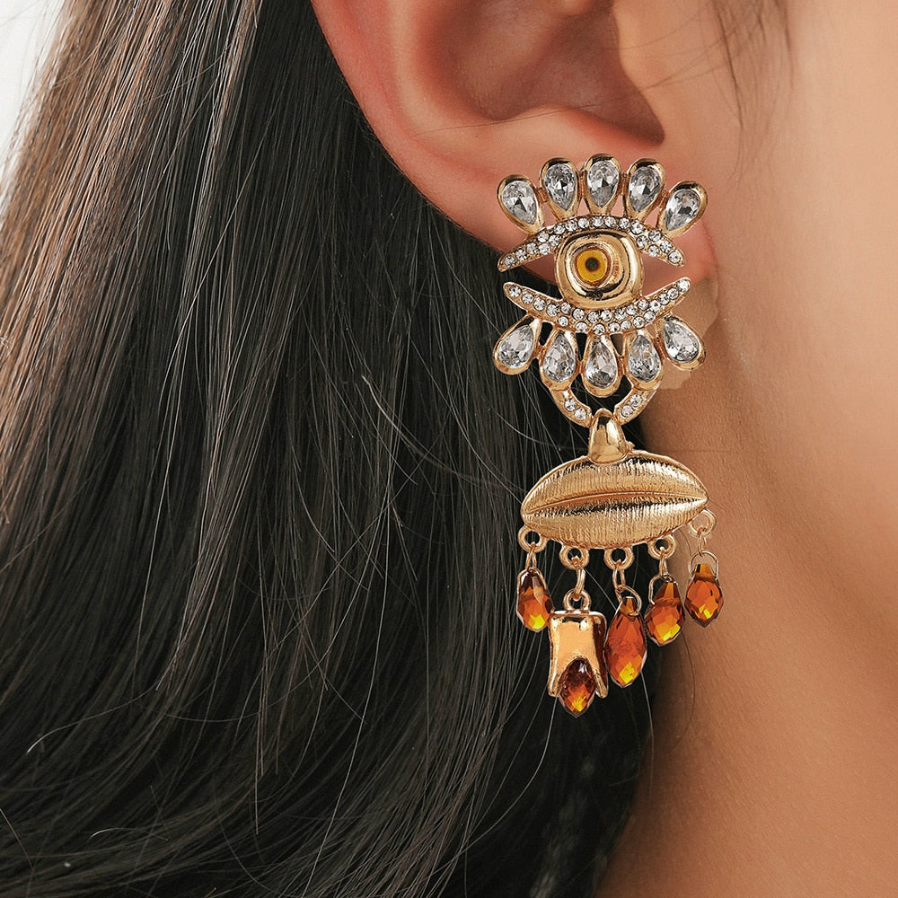 Buy Online Fancy Sky blue Long Tassel Earring | jewellery for women|  menjewell.com